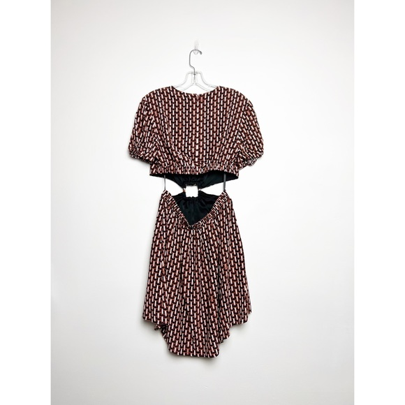 NWT STAUD Epona Cutout Printed Jersey Mini Dress M - Picture 10 of 11